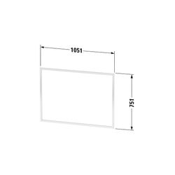 Duravit L-Cube Einbaurahmen, Aufsatz, 1050x10x751mm, Zerlegt, Graphit Aluminiu... DURAVIT-LC9687049490000 4067116303674 (Abb. 1)
