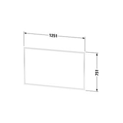 Duravit L-Cube Einbaurahmen, Aufsatz, 1250x10x751mm, Zerlegt, Weiß Aluminium M... DURAVIT-LC9688018180000 4067116303681 (Abb. 1)