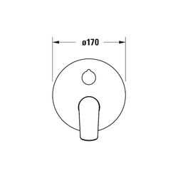 Duravit No.1 Einhebel-Brausemischer Unterputz, 2 Verbraucher, Chrom, Hand-/Kopfbr... DURAVIT-N14210012010 4067116084078 (Abb. 1)