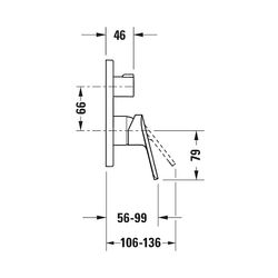Duravit No.1 Einhebel-Brausemischer Unterputz, 2 Verbraucher, Chrom, Hand-/Kopfbr... DURAVIT-N14210012010 4067116084078 (Abb. 1)