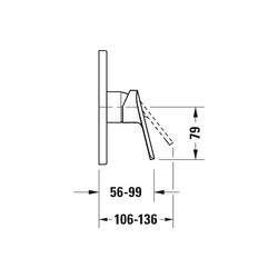 Duravit No.1 Einhebel-Brausemischer Unterputz, 1 Verbraucher, Chrom, 24,5l/min, R... DURAVIT-N14210010010 4067116084061 (Abb. 1)