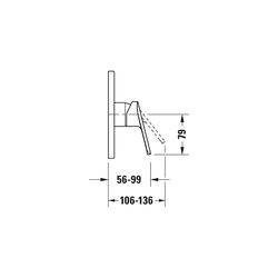 Duravit No.1 Einhebel-Brausemischer Unterputz, 1 Verbraucher, Chrom, 24,5l/min, R... DURAVIT-N14210010010 4067116084061 (Abb. 1)