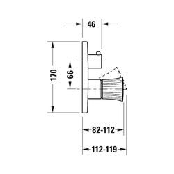 Duravit White Tulip Einhebel-Wannenmischer Unterputz, 2 Verbraucher, Chrom, Wann.... DURAVIT-WT5210012010 4063382162915 (Abb. 1)