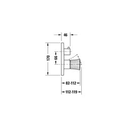 Duravit White Tulip Einhebel-Wannenmischer Unterputz, 2 Verbraucher, Chrom, Wann.... DURAVIT-WT5210012010 4063382162915 (Abb. 1)