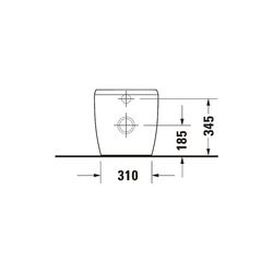 Duravit Qatego Stand WC 600x390x400mm, Weiß Hochglanz, HygieneGlaze, Back to wall, ... DURAVIT-2020092000 4067116999259 (Abb. 1)