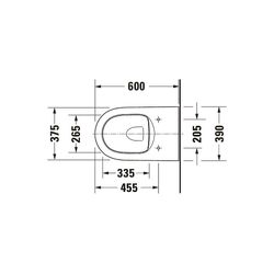 Duravit Qatego Stand WC 600x390x400mm, Weiß Hochglanz, HygieneGlaze, Back to wall, ... DURAVIT-2020092000 4067116999259 (Abb. 1)