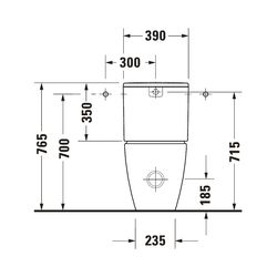 Duravit ME by Starck Stand WC für Kombination 650x370x415mm, Weiß Hochglanz, Hygien... DURAVIT-2005092000 4063382102157 (Abb. 1)