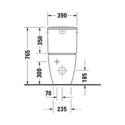 Duravit ME by Starck Stand WC für Kombination 650x370x415mm, Weiß Hochglanz, Hygien... DURAVIT-2005092000 4063382102157 (Abb. 1)