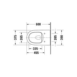 Duravit Qatego Stand WC 600x390x400mm, Weiß Hochglanz, HygieneGlaze, Back to wall, ... DURAVIT-2020092000 4067116999259 (Abb. 1)