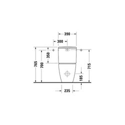 Duravit ME by Starck Stand WC für Kombination 650x370x415mm, Weiß Hochglanz, Hygien... DURAVIT-2005092000 4063382102157 (Abb. 1)