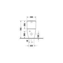 Duravit ME by Starck Stand WC für Kombination 650x370x415mm, Weiß Hochglanz, Hygien... DURAVIT-2005092000 4063382102157 (Abb. 1)