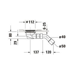 Duravit Sustano Duschwannenablauf aus Kunststoff 160x205x90mm, waagerecht, Spe... DURAVIT-791290000000000 4063382920591 (Abb. 1)