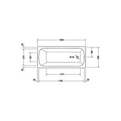 Duravit Qatego Whirlwanne Rechteckig, Einbau, 800x1800x480mm, Combi-System E, ... DURAVIT-760613000CE1000 4067116074017 (Abb. 1)