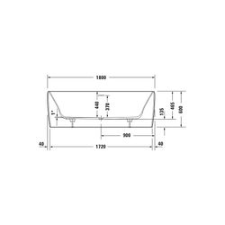 Duravit Qatego Whirlwanne Rechteckig, Freistehend, 800x1800x600mm, Air-System,... DURAVIT-760911000AS0000 4067116074178 (Abb. 1)