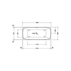 Duravit Qatego Whirlwanne Rechteckig, Freistehend, 800x1800x600mm, Air-System,... DURAVIT-760911000AS0000 4067116074178 (Abb. 1)