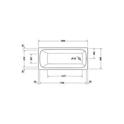 Duravit Qatego Whirlwanne Rechteckig, Einbau, 800x1800x480mm, Combi-System E, ... DURAVIT-760613000CE1000 4067116074017 (Abb. 1)