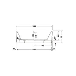Duravit Qatego Badewanne600x870x1800mm, 264l, Mattweiß, Rechteckig, Vorwand, 2... DURAVIT-700615000000000 4067116068931 (Abb. 1)
