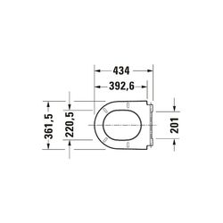 Duravit D-Neo WC-Sitz D-shaped Weiß Hochglanz, 376x43x441mm, ohne Absenkautomatik, ... DURAVIT-0021610000 4063382017178 (Abb. 1)