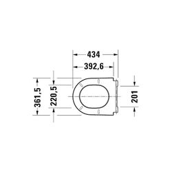 Duravit D-Neo WC-Sitz D-shaped Weiß Hochglanz, 376x43x441mm, ohne Absenkautomatik, ... DURAVIT-0021610000 4063382017178 (Abb. 1)