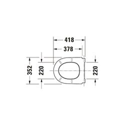 Duravit Qatego WC-Sitz D-shaped Weiß Hochglanz, 425x44x368mm, mit Absenkautomatik, ... DURAVIT-0027490000 4067116074369 (Abb. 1)