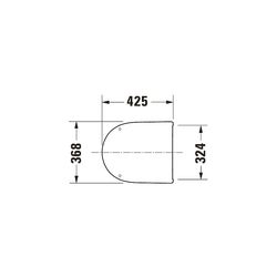 Duravit Qatego WC-Sitz D-shaped Weiß Hochglanz, 425x44x368mm, mit Absenkautomatik, ... DURAVIT-0027490000 4067116074369 (Abb. 1)