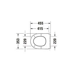 Duravit Qatego WC-Sitz D-shaped Weiß Hochglanz, 463x44x369mm, mit Absenkautomatik, ... DURAVIT-0026890000 4067116999648 (Abb. 1)