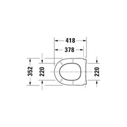 Duravit Qatego WC-Sitz D-shaped Weiß Hochglanz, 425x44x368mm, mit Absenkautomatik, ... DURAVIT-0027490000 4067116074369 (Abb. 1)