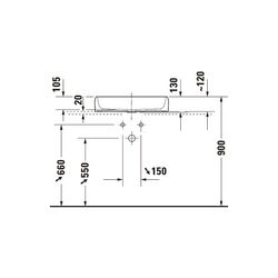 Duravit Qatego Aufsatzbecken 600mm, Weiß Hochglanz, Oval, ohne Überlauf und HLB, Ge... DURAVIT-2384600079 4067116996142 (Abb. 1)