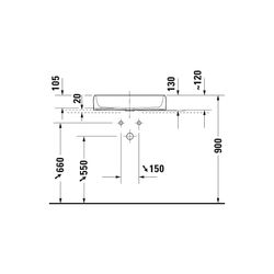 Duravit Qatego Aufsatzbecken 600mm, Weiß Hochglanz, Oval, ohne Überlauf und HLB, Ge... DURAVIT-2384600079 4067116996142 (Abb. 1)