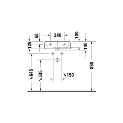 Duravit Qatego Handwaschbecken 350x450x145mm, Weiß Hochglanz, HygieneGlaze, Rechtec... DURAVIT-0746452060 4067116069679 (Abb. 1)