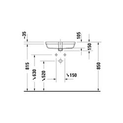 Duravit Qatego Einbauwaschtisch 320x480x150mm, Weiß Hochglanz, ohne HLB, mit Überla... DURAVIT-0398480028 4067116305142 (Abb. 1)