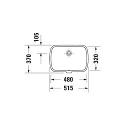 Duravit Qatego Einbauwaschtisch 320x480x150mm, Weiß Hochglanz, ohne HLB, mit Überla... DURAVIT-0398480028 4067116305142 (Abb. 1)