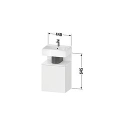 Duravit Qatego Waschtischunterbau wandh. 350x440x645mm L, Basalt Matt/Eiche Ma... DURAVIT-QA4076L16430000 4067116163315 (Abb. 1)
