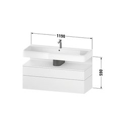 Duravit Qatego Waschtischunterbau wandh 470x1190x590mm Basalt Matt/Eiche Matts... DURAVIT-QA4396016430000 4067116219241 (Abb. 1)