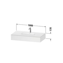 Duravit Qatego Einbauwaschtisch mit Konsole 550x1000x170mm, Graphit Matt, mit ... DURAVIT-QA4691049490000 4067116259230 (Abb. 1)