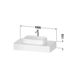 Duravit Qatego Konsole 550x1000x170mm, 1 Ausschnitt/Waschplatz, Weiß Hochglanz... DURAVIT-QA4801022220000 4067116258493 (Abb. 1)