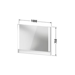 Duravit Qatego SpiegelWandmontage 65x1000x750mm, Graphit Matt, LED, 29W, Betät... DURAVIT-QA7083049490000 4067116205053 (Abb. 1)