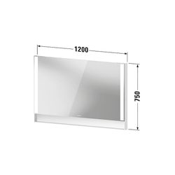 Duravit Qatego SpiegelWandmontage 65x1200x750mm, Mattweiß, LED, 32W, Betätigun... DURAVIT-QA7084018180000 4067116205114 (Abb. 1)