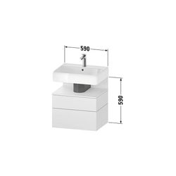 Duravit Qatego Waschtischunterbau wandh 470x590x590mm Taupe Matt/Mattweiß, Gri... DURAVIT-QA4393018910010 4067116221442 (Abb. 1)