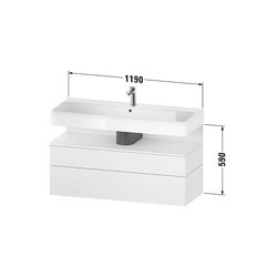 Duravit Qatego Waschtischunterbau wandh 470x1190x590mm Basalt Matt/Eiche Matts... DURAVIT-QA4396016430000 4067116219241 (Abb. 1)