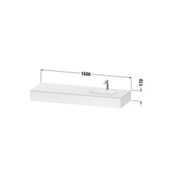 Duravit Qatego Einbauwaschtisch mit Konsole 550x1600x170mm, Basalt Matt, mit Ü... DURAVIT-QA4694043430000 4067116259469 (Abb. 1)