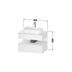 Duravit Qatego Konsolenwaschtischunterbau wandh 550x800x600mm Weiß Hochglanz/W... DURAVIT-QA4730084220000 4067116179972 (Abb. 1)