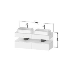 Duravit Qatego Konsolenwaschtischunterbau wandh 550x1400x600mm 1 offenes Fach,... DURAVIT-QA4767083490000 4067116186482 (Abb. 1)