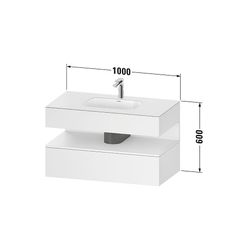 Duravit Qatego Einbauwaschtisch mit Konsolenwaschtischunterbau 550x1000x600mm ... DURAVIT-QA4786080910010 4067116251173 (Abb. 1)