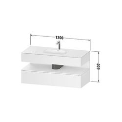 Duravit Qatego Einbauwaschtisch mit Konsolenwaschtischunterbau 550x1200x600mm ... DURAVIT-QA4787091840000 4067116240504 (Abb. 1)