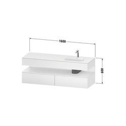 Duravit Qatego Einbauwaschtisch, Konsolen-WT-unterbau 550x1600x600mm Mattweiß/... DURAVIT-QA4796018800010 4067116199208 (Abb. 1)