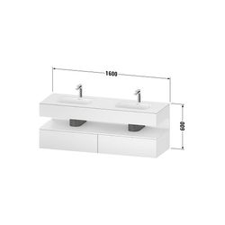 Duravit Qatego Einbauwaschtisch, Konsolen-WT-unterbau 550x1600x600mm Eiche Mar... DURAVIT-QA4797055490000 4067116189858 (Abb. 1)