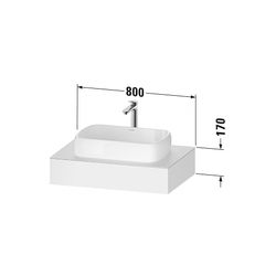 Duravit Qatego Konsole 550x800x170mm, 1 Ausschnitt/Waschplatz, Mattweiß, ohne ... DURAVIT-QA4800018180000 4067116099508 (Abb. 1)
