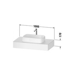 Duravit Qatego Konsole 550x1000x170mm, 1 Ausschnitt/Waschplatz, Weiß Hochglanz... DURAVIT-QA4801022220000 4067116258493 (Abb. 1)