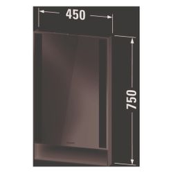 Duravit Qatego SpiegelWandmontage 65x450x750mm, Graphit Matt, LED, 21W, Betäti... DURAVIT-QA7080049490000 4067116204704 (Abb. 1)